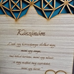 Szülőköszöntő tábla KeresztAnyunak - esküvő - emlék & ajándék - szülőköszöntő ajándék - Meska.hu