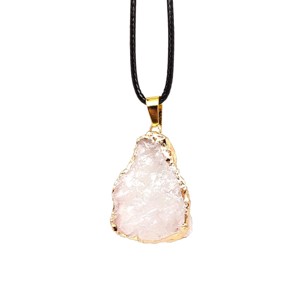 Tisztaság hegyikristály nyers medál nyaklánccal réz díszítéssel 3�4cm, Ékszer, Nyaklánc, Medálos nyaklánc, , MESKA