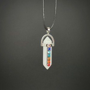 Fókusz hegyikristály Vogel csakra medál nyaklánccal 3cm, Ékszer, Nyaklánc, Medálos nyaklánc, , MESKA