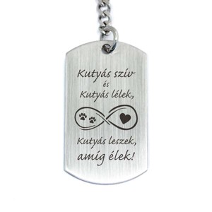 Kutya szív acél medálos kulcstartó, Táska & Tok, Kulcstartó & Táskadísz, Kulcstartó, , MESKA
