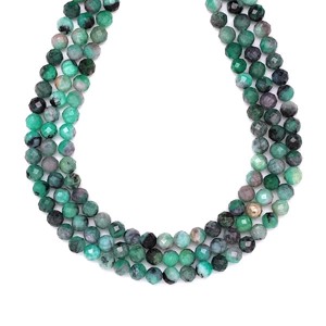 Smaragd fazettált golyó 5mm ékszerkészítő alapanyag (füzér), Kellékek & szerszámok, Ásvány alapanyag, Ásványfüzér, , MESKA