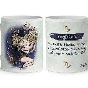 Személyre szabható - Szőke hajú Csini Bak lány mintás bögre, Otthon & Életmód, Konyhafelszerelés, tálalás, Tálalás, Bögre & Csésze, , MESKA