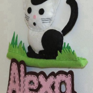 Cirmos cica névtábla - otthon & életmód - babaszoba, gyerekszoba - babaszoba, gyerekszoba - Meska.hu