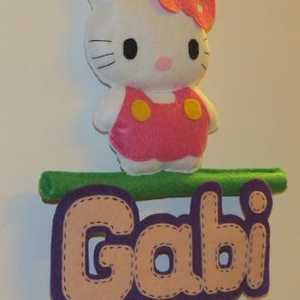 Hello Kitty névtábla - otthon & életmód - dekoráció - fali és függő dekoráció - betű & név - Meska.hu