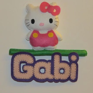 Hello Kitty névtábla - otthon & életmód - dekoráció - fali és függő dekoráció - betű & név - Meska.hu