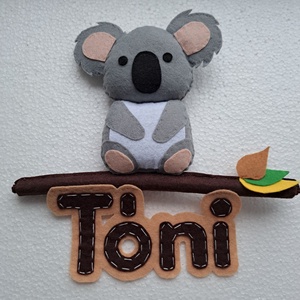 Koala névtábla  - otthon & lakás - babaszoba, gyerekszoba - gyerek névtábla - Meska.hu