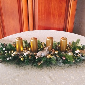 Adventi koszorú hosszúkás - karácsony - adventi díszek - adventi koszorú - Meska.hu