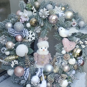 Ledes pasztell adventi ajtódísz akció - karácsony - adventi díszek - adventi ajtódísz - Meska.hu