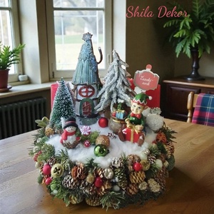 Manófalva adventi koszorú , Karácsony, Adventi díszek, Adventi koszorú, Virágkötés, MESKA