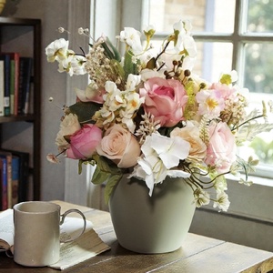 Rosegold virágok kaspóban , Otthon & Életmód, Dekoráció, Asztal és polc dekoráció, Asztaldísz, Virágkötés, MESKA