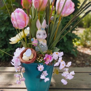 Húsvéti asztaldísz, Ünnepi díszek, dekorációk, Húsvéti díszek és dekorációk, Húsvéti virágos díszek, Virágkötés, MESKA