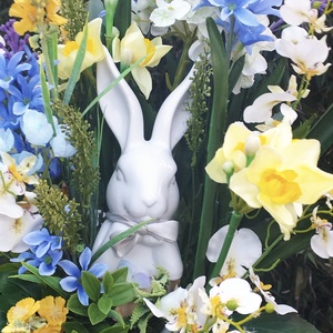 Tavaszi nyuszis elegancia  - ünnepi díszek, dekorációk - húsvéti díszek és dekorációk - húsvéti asztaldíszek - Meska.hu