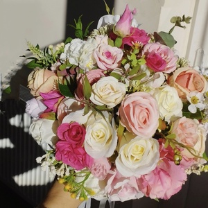 Rózsaszín menyasszonyi örökcsokor  - esküvő - menyasszonyi- és dobócsokor - Meska.hu