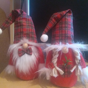 Mikulás páros - karácsony - karácsonyi lakásdekoráció - karácsonyi manók, figurák - Meska.hu