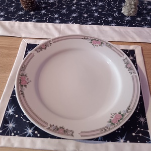 Karácsonyi futó 6 db-os tányéralátéttel  - karácsony - karácsonyi lakásdekoráció - ünnepi asztaldekoráció - Meska.hu