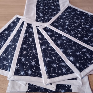 Karácsonyi futó 6 db-os tányéralátéttel  - Meska.hu