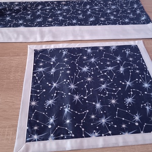 Karácsonyi futó 6 db-os tányéralátéttel  - karácsony - karácsonyi lakásdekoráció - ünnepi asztaldekoráció - Meska.hu