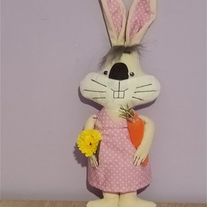 Lány nyuszi  - ünnepi díszek, dekorációk - húsvéti díszek és dekorációk - húsvéti abrosz, terítő - Meska.hu