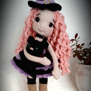 Bűbájos boszi, Otthon & Életmód, Dekoráció, Halloween, Halloweeni dekoráció, Horgolás, MESKA