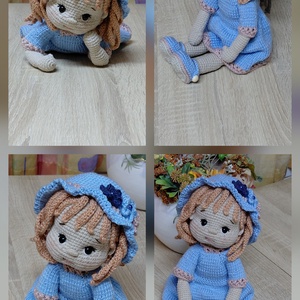 Kislány kalapban - játék & sport - baba & babaház - öltöztethető baba - Meska.hu