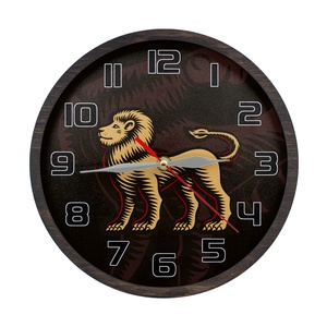 Dekoratív falióra - Oroszlán, Otthon & Életmód, Dekoráció, Fali és függő dekoráció, Falióra & óra, Famegmunkálás, MESKA