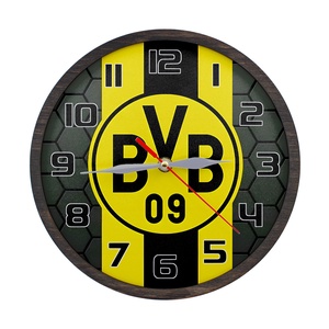 Dekoratív falióra - Borussia Dortmund, Otthon & Életmód, Dekoráció, Fali és függő dekoráció, Falióra & óra, Famegmunkálás, MESKA