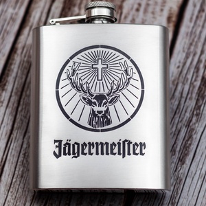 Gravírozott fém flaska - Jagermeister - Meska.hu