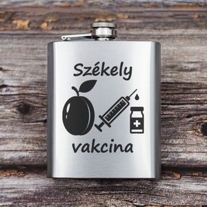 Gravírozott fém flaska - Székely vakcina, Otthon & Életmód, Konyhafelszerelés, tálalás, Flaska, csatos üveg, Gravírozás, pirográfia, MESKA