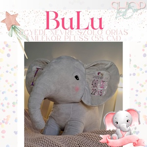BuLu - Óriás emlékőr plüss elefánt (55 cm) - játék & sport - plüssállat & játékfigura - elefánt - Meska.hu