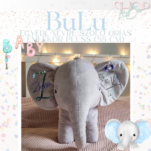 BuLu - Óriás emlékőr plüss elefánt (55 cm) - játék & sport - plüssállat & játékfigura - elefánt - Meska.hu