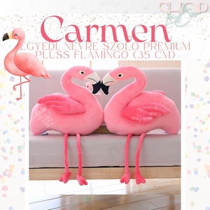 Carmen - Prémium emlékőr plüss flamingó (35 cm) - Meska.hu