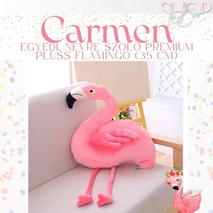 Carmen - Prémium emlékőr plüss flamingó (35 cm) - otthon & életmód - babaszoba, gyerekszoba - gyerek díszpárna - Meska.hu