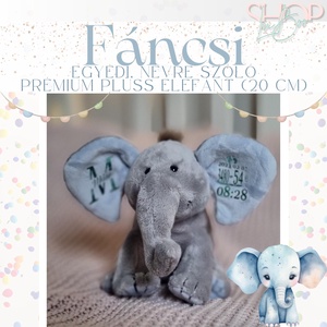Fáncsi - Prémium emlékőr plüss elefánt (20 cm), Játék & Sport, Plüssállat & Játékfigura, Elefánt, Mindenmás, MESKA