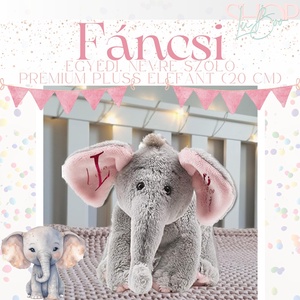 Fáncsi - Prémium emlékőr plüss elefánt (20 cm) - játék & sport - plüssállat & játékfigura - elefánt - Meska.hu