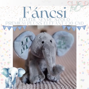 Fáncsi - Prémium emlékőr plüss elefánt (20 cm) - játék & sport - plüssállat & játékfigura - elefánt - Meska.hu