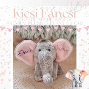 Kicsi Fáncsi - Prémium emlékőr plüss  elefánt (15 cm) - Meska.hu