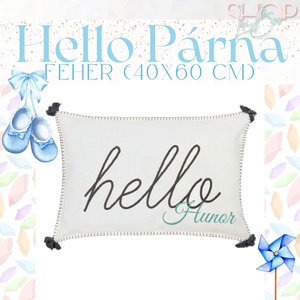 Hello Párna - Fehér (40x60 cm) - otthon & életmód - lakástextil - párna & párnahuzat - Meska.hu