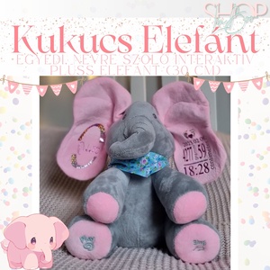 Kukucs Elefánt - Interaktív emlékőr plüss elefánt (30 cm), Játék & Sport, Plüssállat & Játékfigura, Elefánt, Mindenmás, MESKA