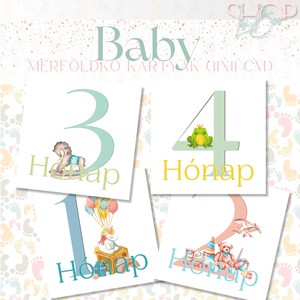 Mérföldkő kártyák - Baby (11x11 cm), Otthon & Életmód, Papír, írószer, Matrica, matrica csomag, Mindenmás, Papírművészet, MESKA