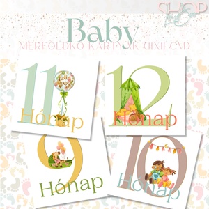 Mérföldkő kártyák - Baby (11x11 cm) - otthon & életmód - papír, írószer - matrica, matrica csomag - Meska.hu