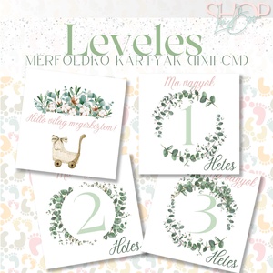 Mérföldkő kártyák - Leveles (11x11 cm), Otthon & Életmód, Papír, írószer, Matrica, matrica csomag, Mindenmás, MESKA