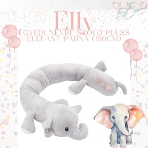 Elly - Óriás, névre szóló plüss elefánt párna (150cm) - otthon & életmód - babaszoba, gyerekszoba - gyerek díszpárna - Meska.hu