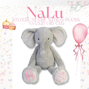 NaLu - Emlékőr plüss elefánt (40 cm) - játék & sport - plüssállat & játékfigura - elefánt - Meska.hu