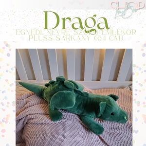 Draga - Óriás névre szóló plüss sárkány (64 cm) - Meska.hu
