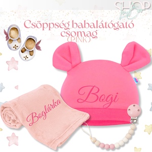Csöppség babacsomag - Pink - játék & sport - babalátogató ajándékcsomag - Meska.hu