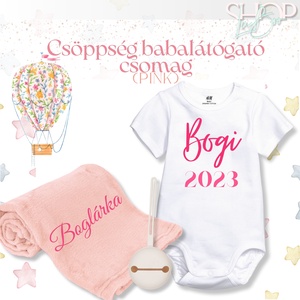 Csöppség babacsomag - Pink - játék & sport - babalátogató ajándékcsomag - Meska.hu