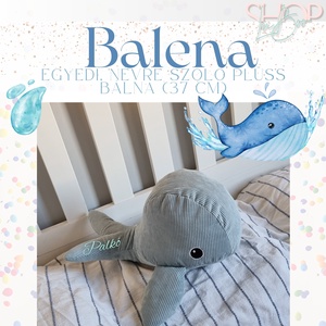 Balena - Plüss névre szóló bálna (37 cm) - játék & sport - plüssállat & játékfigura - más figura - Meska.hu