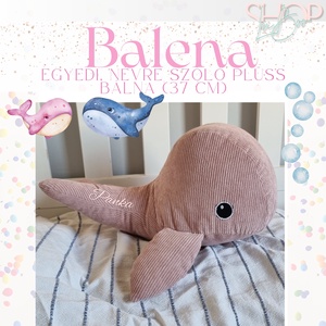 Balena - Plüss névre szóló bálna (37 cm) - játék & sport - plüssállat & játékfigura - más figura - Meska.hu