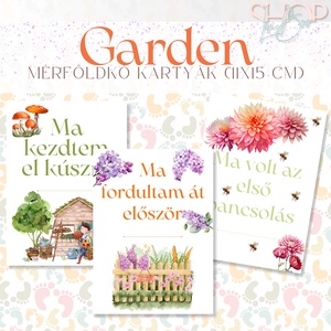 Mérföldkő kártyák - Garden (11x15 cm) - otthon & életmód - babaszoba, gyerekszoba - babaszoba kép - Meska.hu