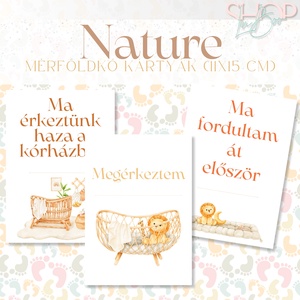 Mérföldkő kártyák - Nature (11x15 cm), Ruha & Divat, Babaruha & Gyerekruha, Babafotózási ruha és kellék, Mindenmás, MESKA